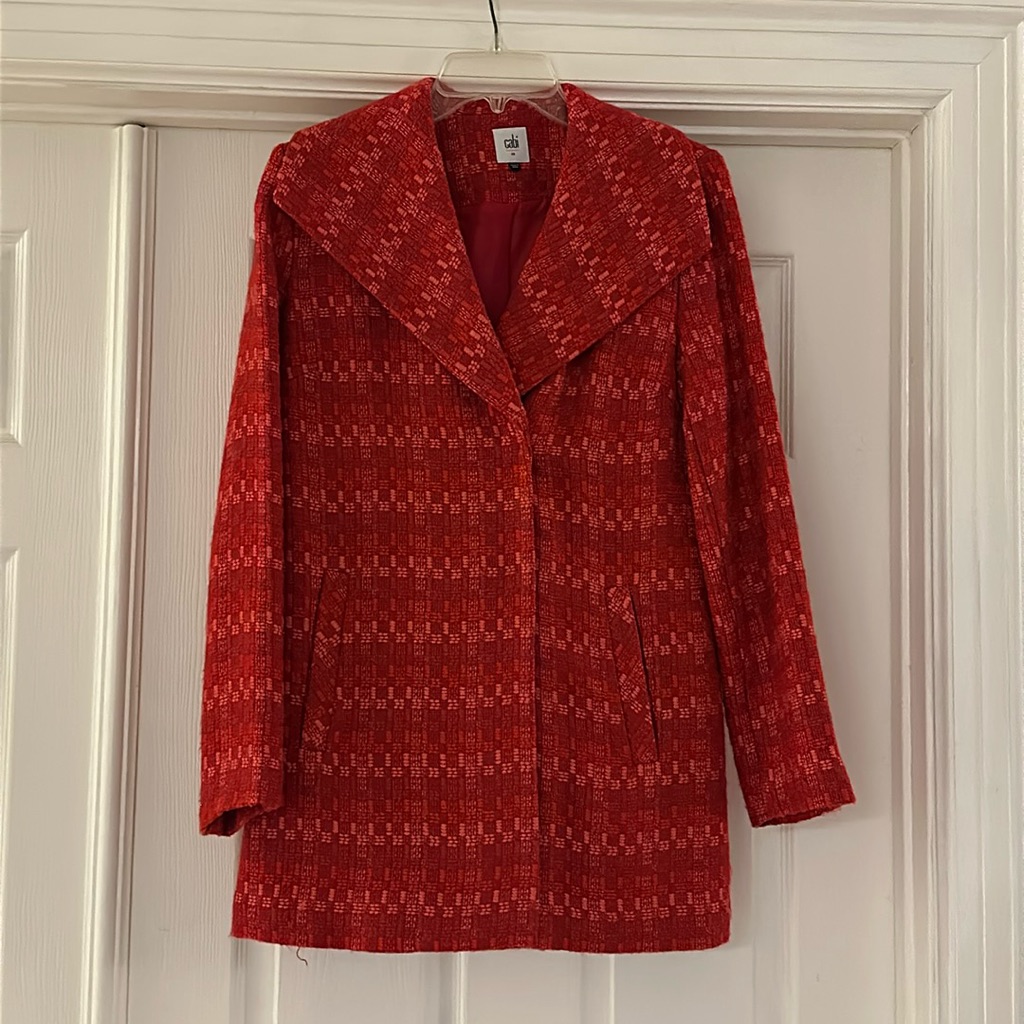 Cabi Sloan Tweed Pea Coat, Size Xs